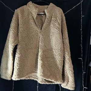 cozy sherpa half zip